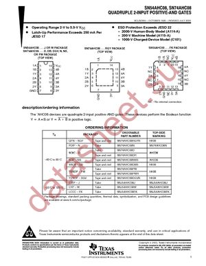 SN74AHC08DBRG4 datasheet  